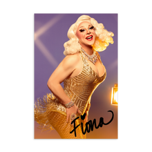 Load image into Gallery viewer, Gold Flapper Dress Signed Card